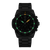 Herren-Chronograph mit schwarzem Gehäuse und Armband, schwarzem Zifferblatt mit leuchtenden Markierungen