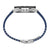 Taucheruhrarmband mit Schließe, blaues Silikon mit Prägung