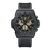 Chronographen-Herrenuhr mit schwarzem Gehäuse und Armband, schwarzes Zifferblatt