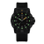 Luminox Uhr mit leuchtenden Markierungen, schwarzes Zifferblatt und schwarzes Kautschukband