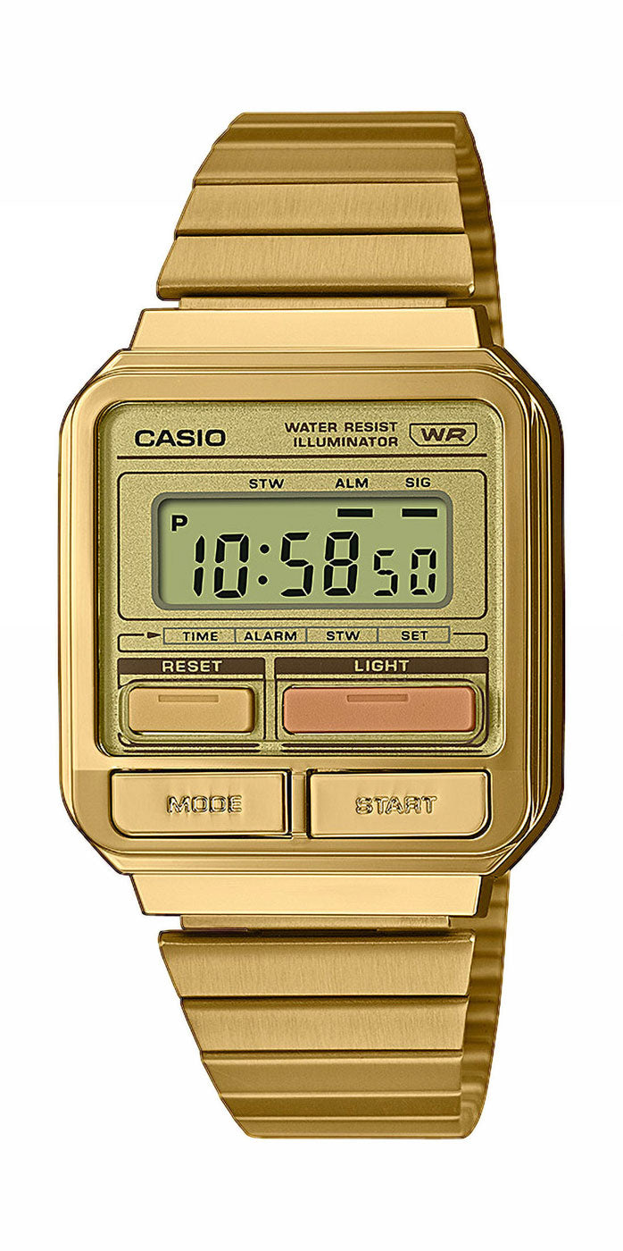 Casio Vintage A120WEG-9AEF Uhr • Gold-Design • Retro-Stil