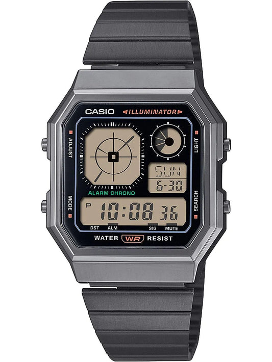 Casio Vintage A130WEGG-1AEF Uhr • Gunmetal-Design • Digital-Klassiker