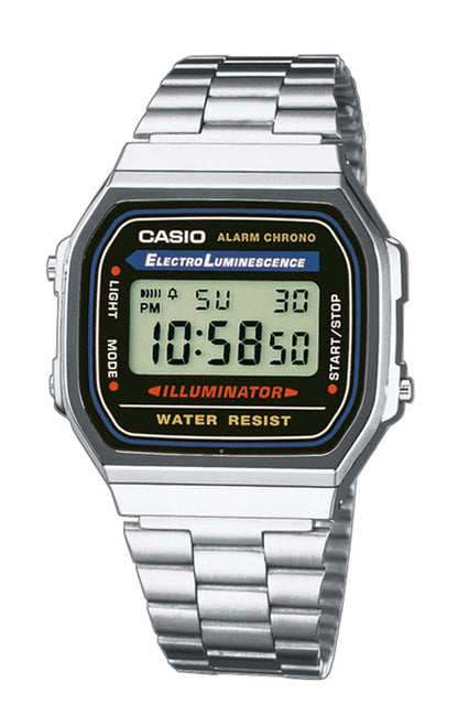 Casio Vintage Iconic A168WA-1YES Uhr • Präzises Quarzwerk • Robustes Edelstahlarmband