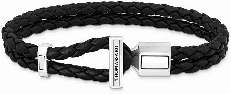 Doppelreihiges Lederarmband geflochten - Thomas Sabo Modell: A2147-682-11-L19