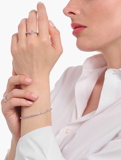 Tennisarmband mit pinken Zirkoniasteinchen - Thomas Sabo Modell: A2167-051-9