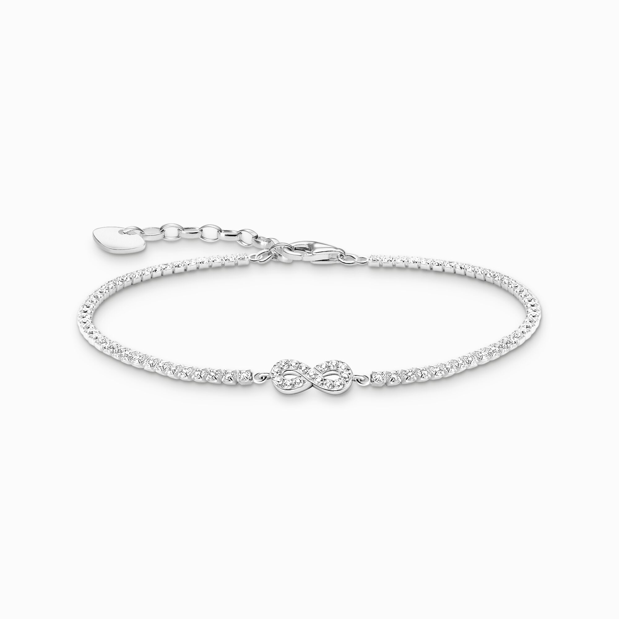 Tennisarmband Infinity mit weißen Zirkonia-Steinen Silber - Thomas Sabo Modell: A2176-051-14-L19V