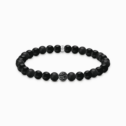Beads Armband aus Obsidian und schwarzem Zirkoniastein - Thomas Sabo Modell: A2194-705-11-L21