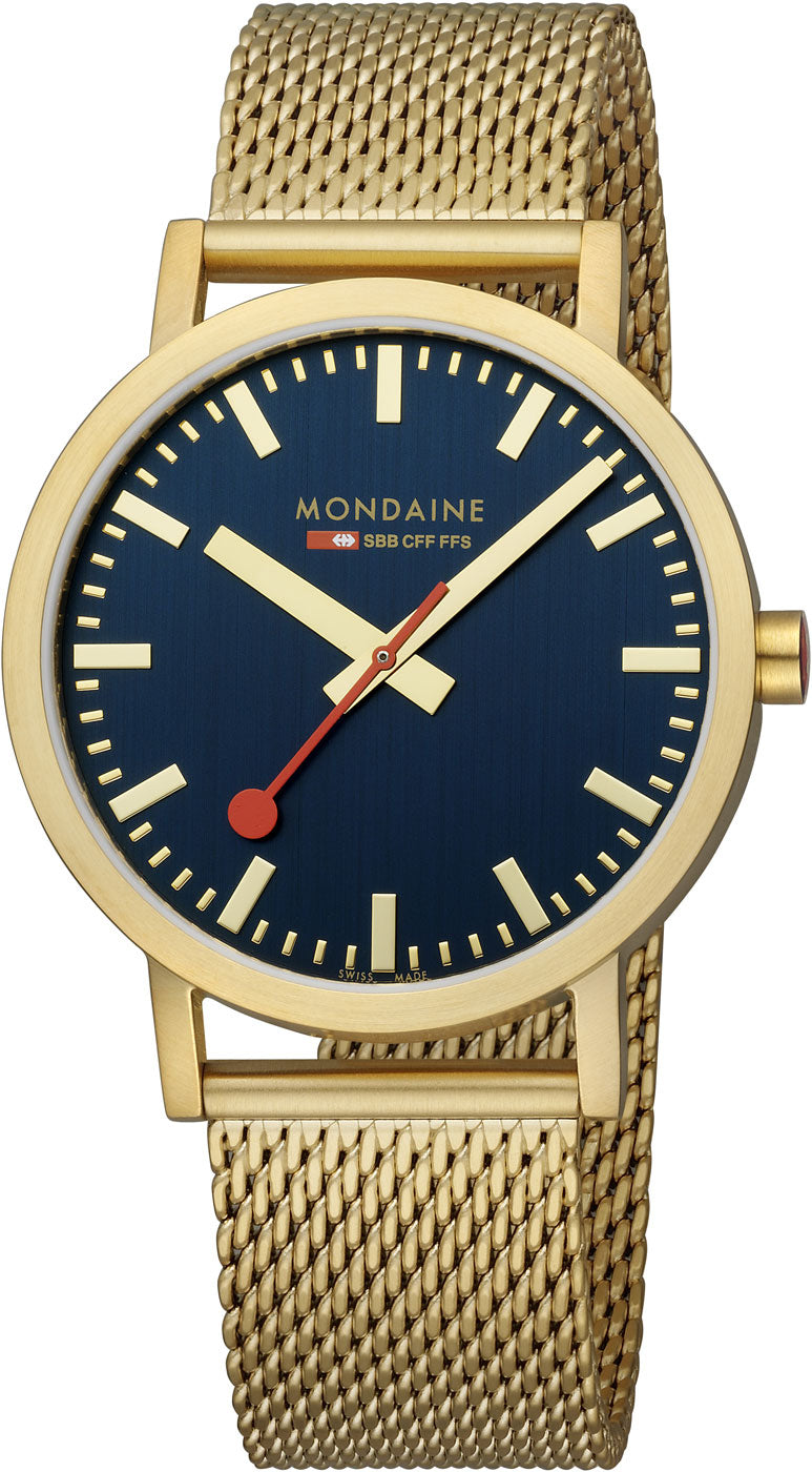 Mondaine Classic A660.30360.16SBBV Unisex Uhr • Schweizer Bahnhofsuhr Design • Quarzwerk
