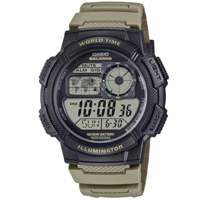 Casio Vintage AE-1000W-5AVEF Herren • Digitales Quarzwerk • 10 bar Wasserdicht