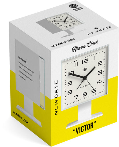 Newgate Victor Wecker 14x10x9 cm Acryl • Silent Sweep Quarz • Retro Design