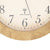 Wanduhr mit römischen Ziffern, beiger Holzoptik und Uhrzeigern; Funk-Logo sichtbar