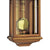 Pendelwanduhr, goldene Pendelkugel im unteren Verglasungsbereich, kirschbaumfarben