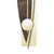Wanduhr mit rundem Zifferblatt, Pendel und goldenen Details, dunkles Gestellband