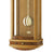 Kirschbaumholz-Wanduhr mit Glasfront, rundem Pendelgehäuse und Holzsockel