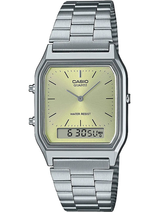 Casio Collection AQ-230A-9AMQYES Uhr • Vintage Design • Dualzeit