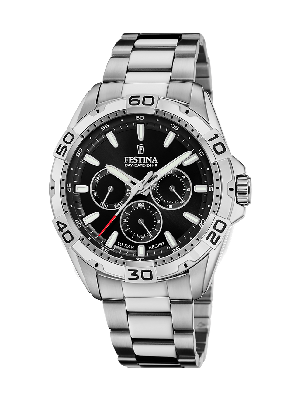 Festina Multifunction F20623/5 Men's Watch - Stainless Steel - 10 Bar ...
