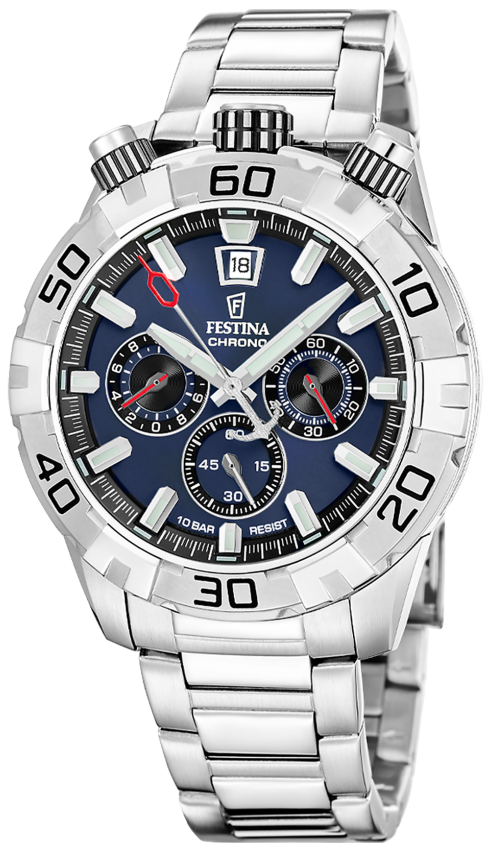 Herrenuhr dunkelblau aus Edelstahl – Festina Bullhead Modell: F20743/1