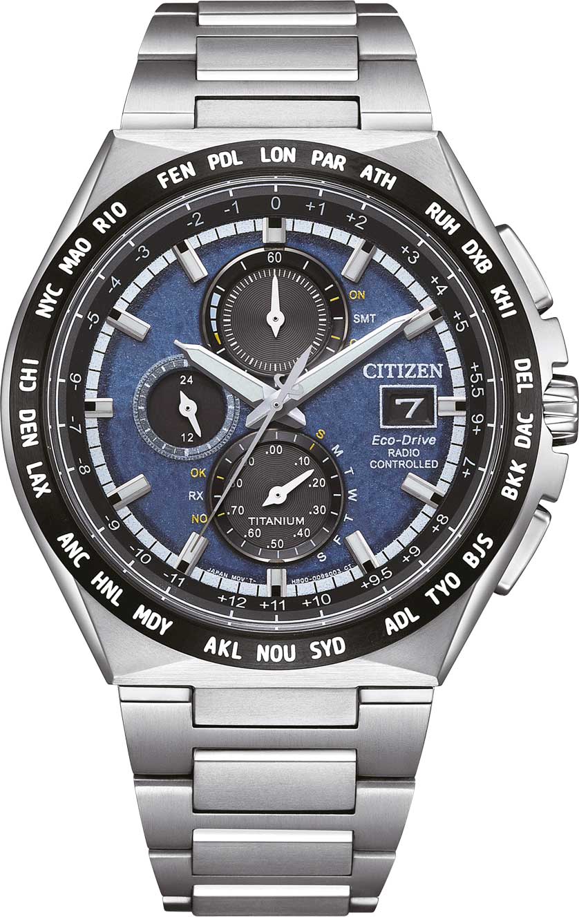 Citizen Radio-Controlled AT8238-84L Uhr • Eco-Drive • Super Titanium