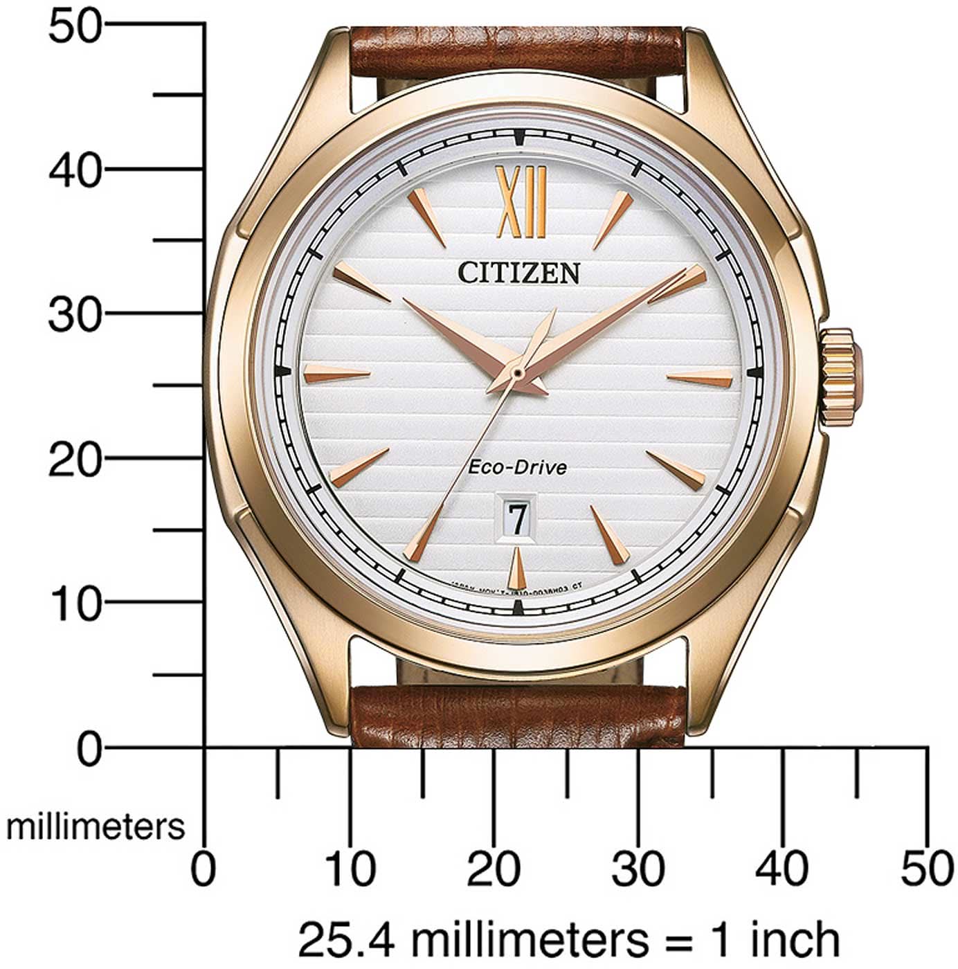 Citizen AW1753-10A Herrenuhr • Eco-Drive Solarantrieb • Lederarmband