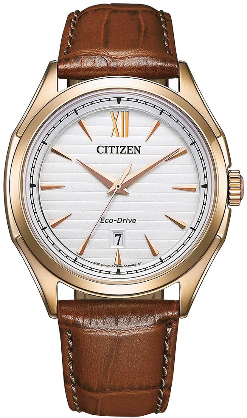 Citizen AW1753-10A Herrenuhr • Eco-Drive Solarantrieb • Lederarmband
