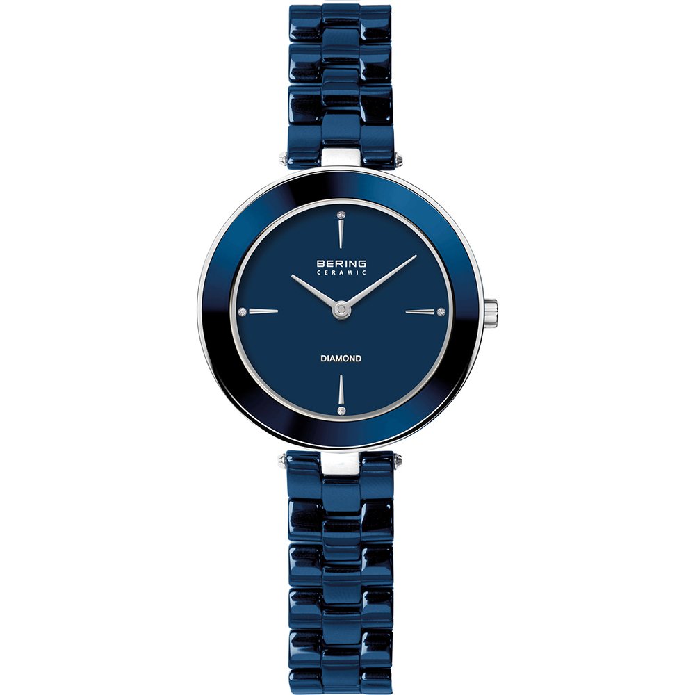 Bering Ceramic 16629-707 Damen Armbanduhr Blau • Saphirglas • Keramikarmband