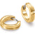Titan-Damen-Ohrringe, goldfarbene Creolen, 10 mm