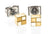 BOCCIA 0518-04 Schmuckstück mit quadratischen Vorderteilen, silber und goldfarben.