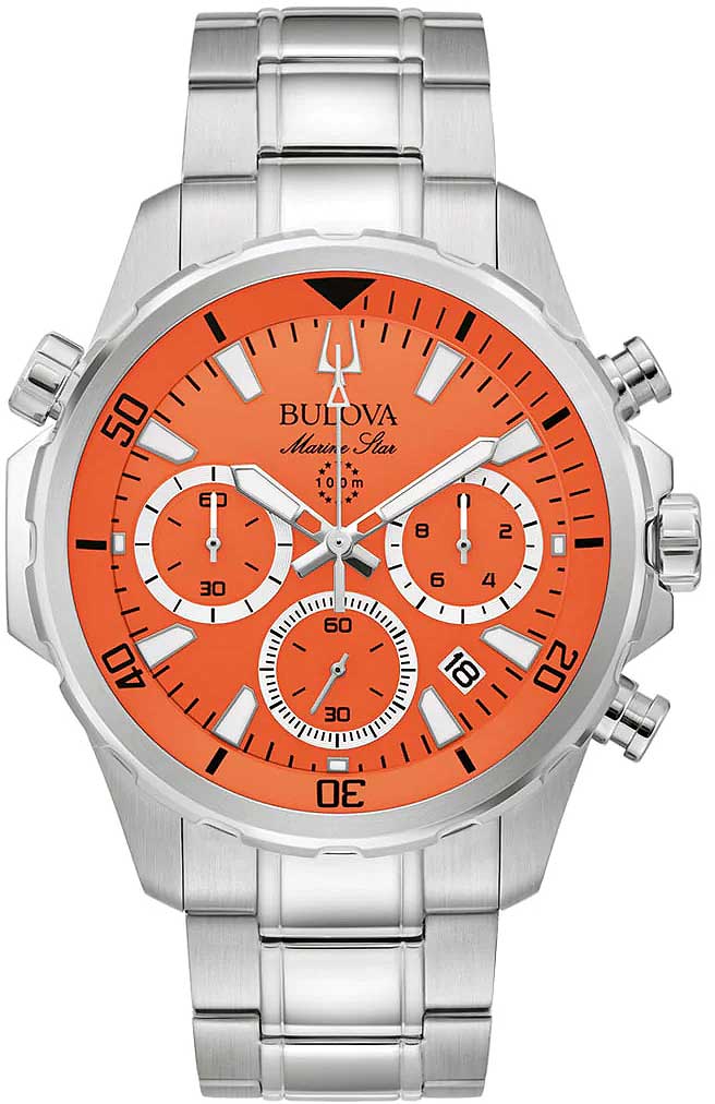 Bulova Marine Star 96B395 Herren Uhr • Funktionaler Chronograph • 10 Bar Wasserdichtigkeit