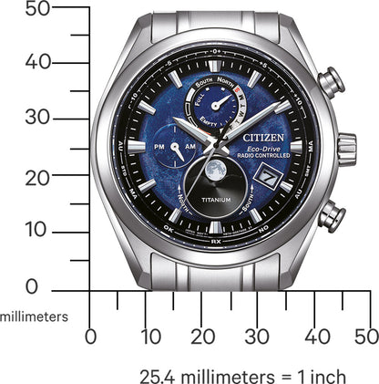 Citizen Tsuki-yomi BY1010-81L Uhr • Eco-Drive Funk • Super Titanium