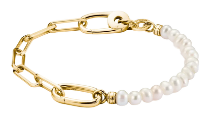 Glieder- Charm-Armband mit Perlen und einem Connect Link - Thomas Sabo Modell: C1209-430-14-L17