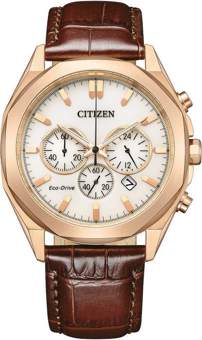Citizen Eco-Drive CA4593-15A Uhr • Solar-Chronograph • Lederband