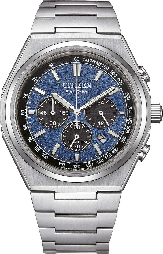Citizen Super Titanium CA4610-85L Uhr • Eco-Drive • Blau