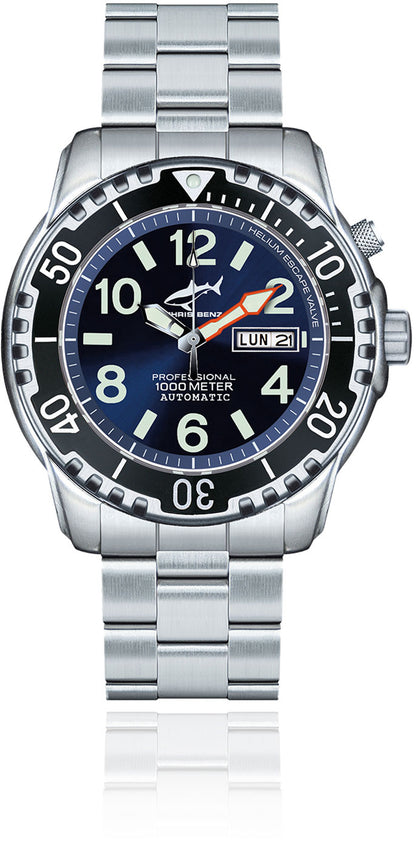 Chris Benz Deep 1000M Automatic CB-1000A-B-MB Herrenuhr • 1000m Wasserdicht • Saphirglas