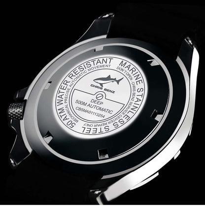 Chris Benz Deep 500M Automatic CB-500A-O-KBO Herren Uhr • Automatik • Saphirglas