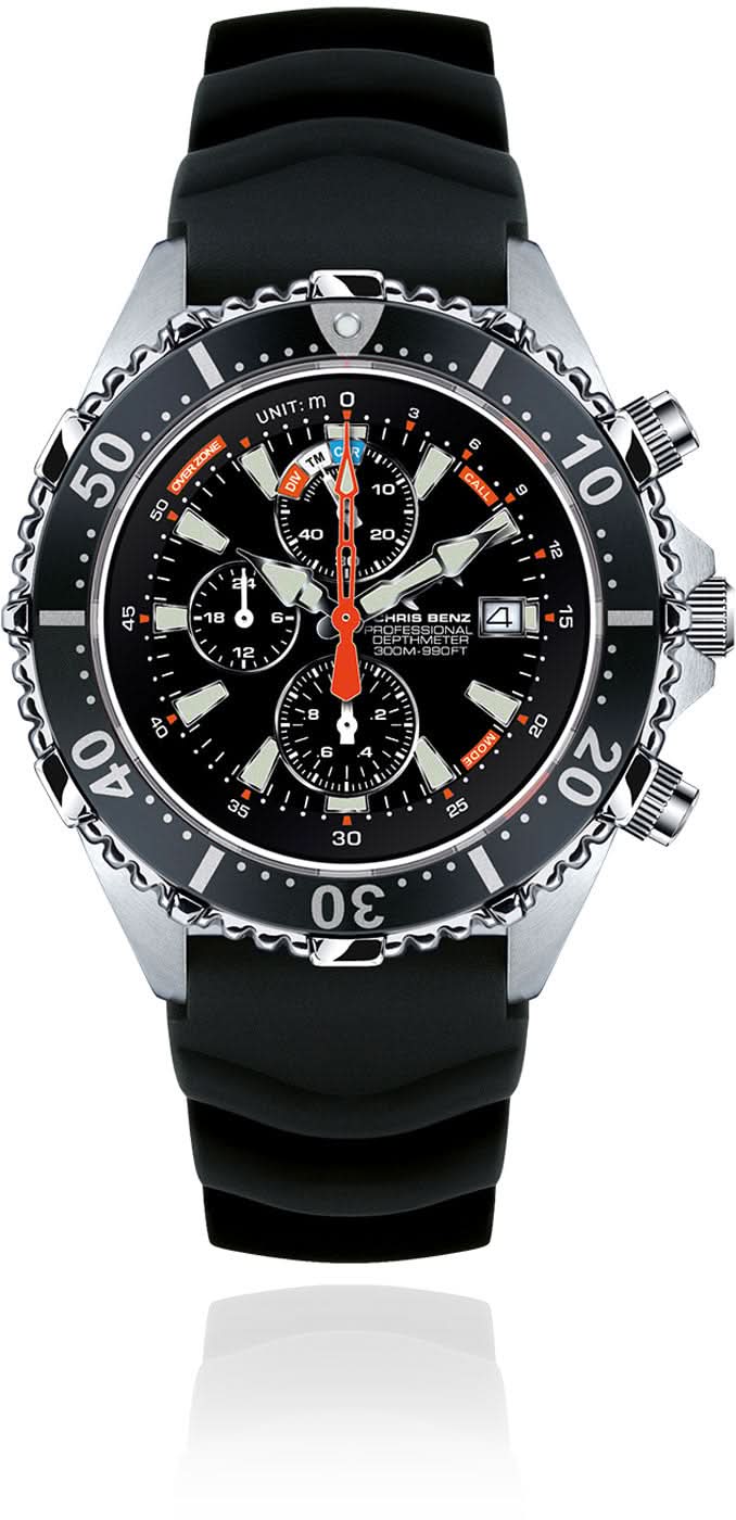 Chris Benz Depthmeter Chronograph 300M CB-C300X-S-KBS Herrenuhr • 300m Wasserdicht • Saphirglas