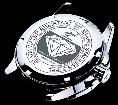 Chris Benz Diamond Diver CB-DD200-R-MBO Damen Uhr • Hai-Proof • Saphirglas