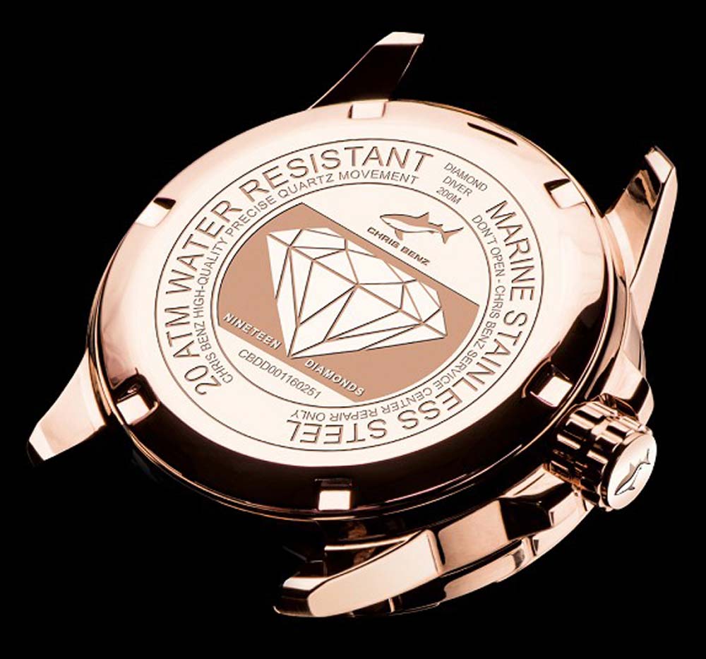 Chris Benz CB-D200X-SI-MB Herren Uhr • Tiefenmesser • Saphirglas