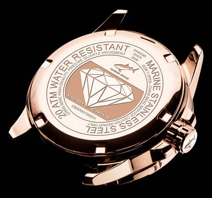 Chris Benz CB-D200X-SI-MB Herren Uhr • Tiefenmesser • Saphirglas