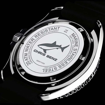 Chris Benz One CBO-N-KB-SI Herren Uhr • Hai-geprüft • Saphirglas