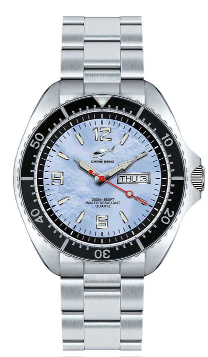 Chris Benz ONE MAN 200M CBO-H-MB-SW Herren Uhr • Hai-Proof • Saphirglas