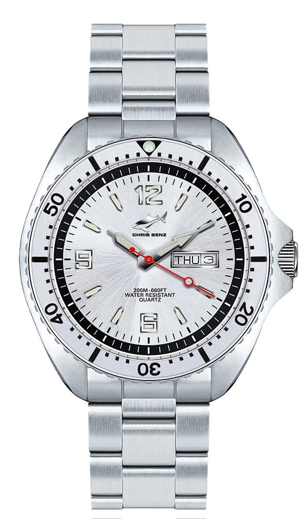 Chris Benz ONE MAN 200M CBO.SI.MB.SI Herren Uhr • Hai-geprüft • Saphirglas