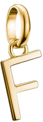 Thomas Sabo Charm-Anhänger, Buchstabe "F", aus Silber, vergoldet