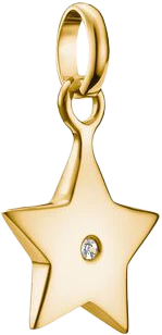 Charm-Anhänger, Stern mit weißem Edelstein, aus Silber, vergoldet - Thomas Sabo Modell: CC1238-414-14