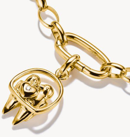 Thomas Sabo Charm-Anhänger, Lovebirds, aus Silber, vergoldet