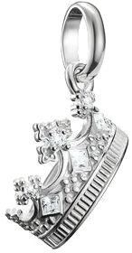 Charm-Anhänger, Krone mit weißen Edelsteinen, aus Silber - Thomas Sabo Modell: CC1247-051-14