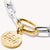Charm-Anhänger, Engelszahlen 555, mit weißen Edelsteinen, aus Silber, vergoldet - Thomas Sabo Modell: CC1252-414-14