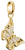 Schmetterling-Charm-Anhänger goldfarben mit hellrosa Emaille
