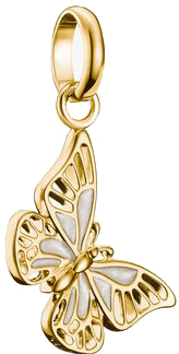 Thomas Sabo Charm-Anhänger, Schmetterling, aus Silber, vergoldet