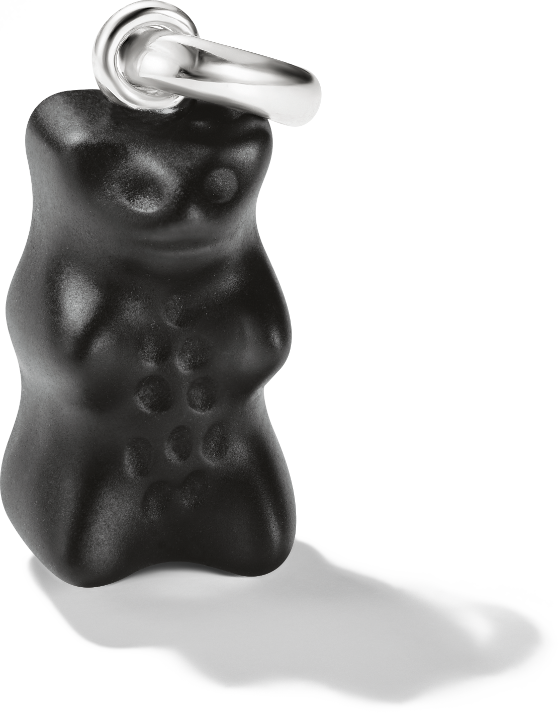 Thomas Sabo Charm-Anhänger, Goldbär aus Glas, in schwarz, aus Silber