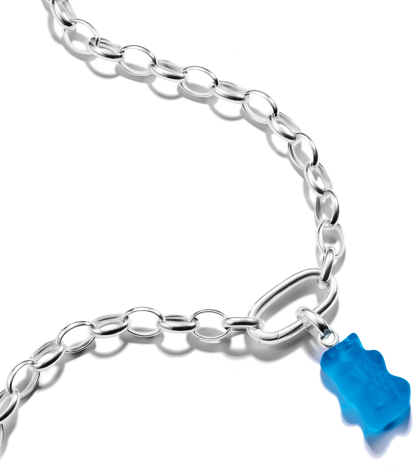 Charm-Anhänger, Goldbär aus Glas, in blau, aus Silber - Thomas Sabo Modell: CC1275-017-1